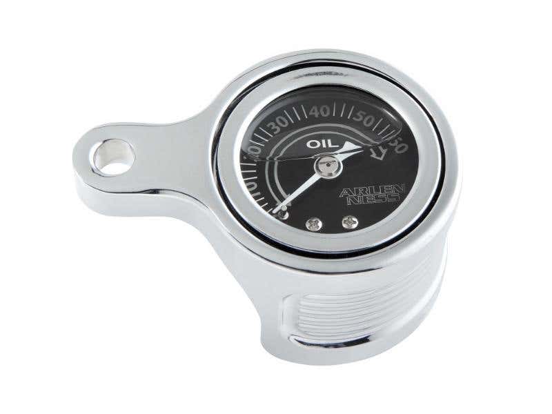 ARLEN NESS METHOD OIL PRESSURE GAUGE - CHROME. FITS MILWAUKEE-EIGHT 2017UP.