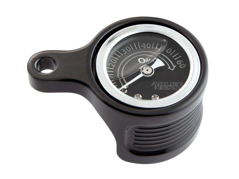 ARLEN NESS METHOD OIL PRESSURE GAUGE - BLACK. FITS MILWAUKEE-EIGHT 2017UP.