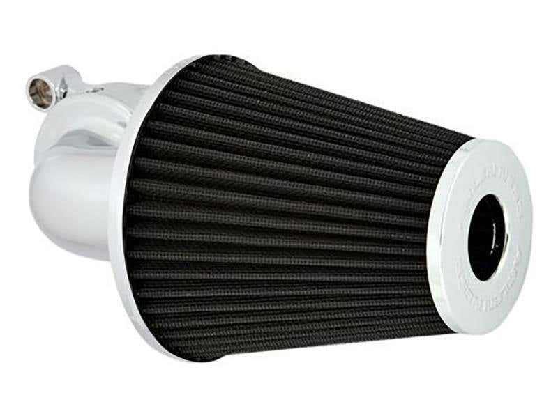 ARLEN NESS 90DEG MONSTER SUCKER AIR CLEANER KIT - CHROME. FITS BIG TWIN 1993-2017 WITH CV CARB OR CABLE OPERATED DELPHI EFI