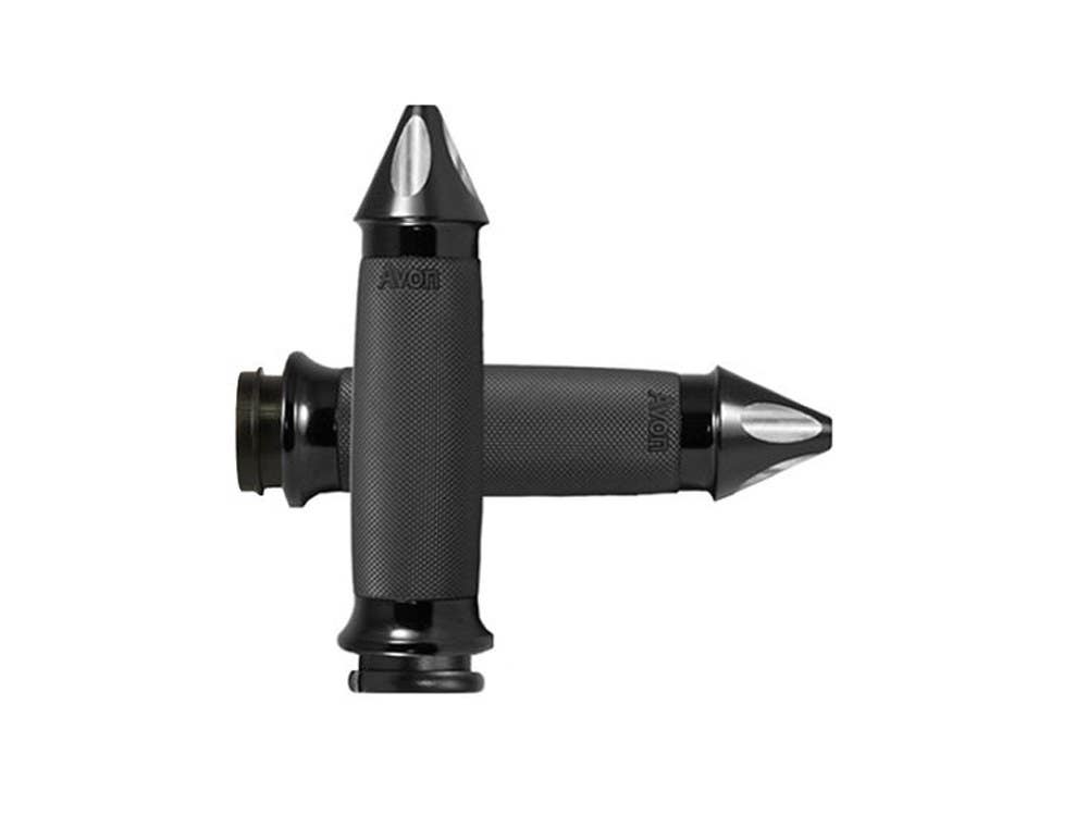 AVON SPIKE CUSTOM CONTOUR HANDGRIP. H-D 08UP W/ THROTTLE-BY-WIRE.