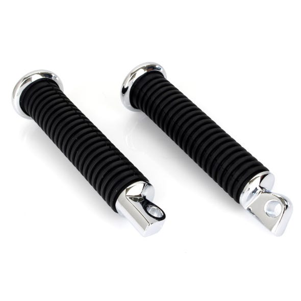 ROLLIES SPEED SHOP FOOTPEGS BLK RUBBER EXTENDED