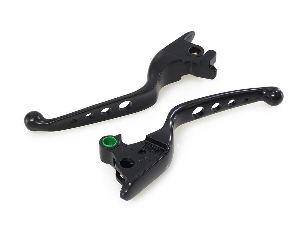 ROLLIES SPEED SHOP LEVERS 4 HOLE S/TAIL18UP BLK