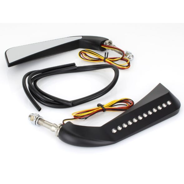 ROLLIES SPEED SHOP MIRROR AVENGER/AXE/SICKLE SLIM LED