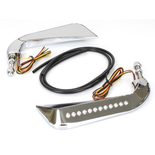 ROLLIES SPEED SHOP MIRROR AVENGER/AXE/SICKLE SLIM LED