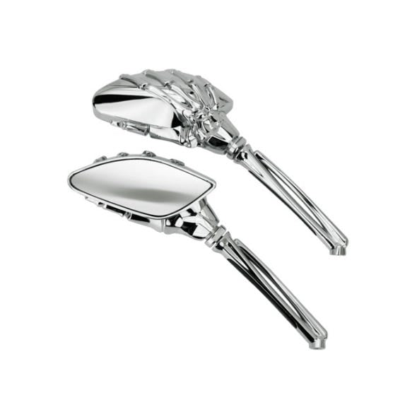 ROLLIES SPEED SHOP MIRROR; MINI REAPER SKELETON HAND