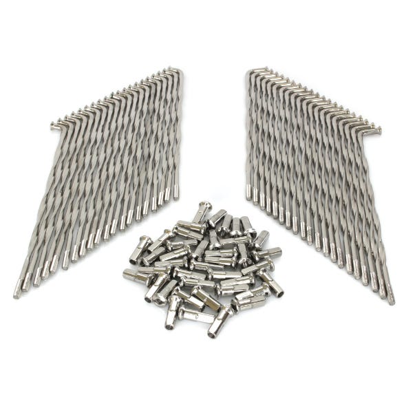 BUCHANANS SPOKE RIM POLISHED STAINLESS TWISTED SPOKES