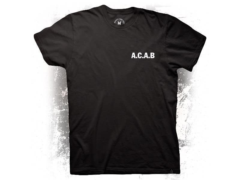 CROOKED CLUBHOUSE MENS A.C.A.B. SHORT SLEEVE TEE.