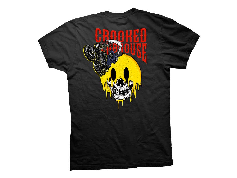 CROOKED CLUBHOUSE MENS GRIM REAPER SHORT SLEEVE TEE.
