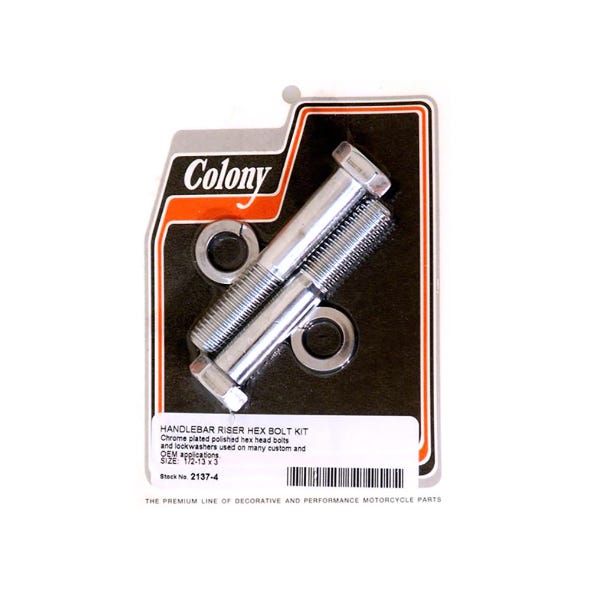 COLONY MACHINE RISER BOLTS H/H 1/2-13 X 3