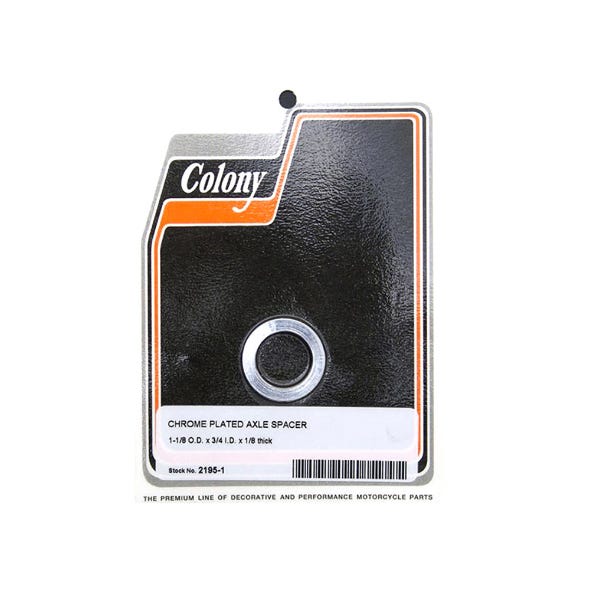 COLONY MACHINE AXLE SPACER 1/8 THICK X 3/4 ID