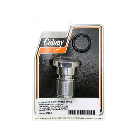 COLONY MACHINE FORK TUBE PLUG NG 73-85 (2 REQ)