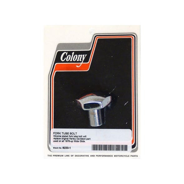 COLONY MACHINE FORK TUBE BOLT WG78-17