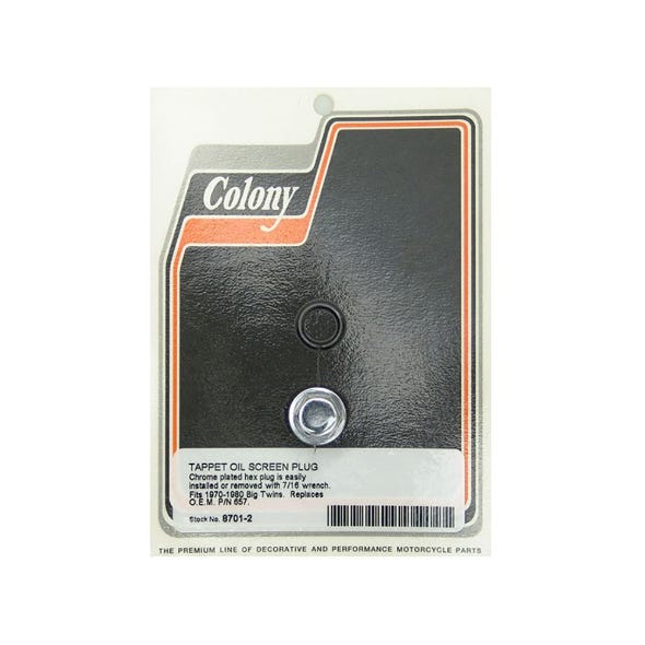 COLONY MACHINE TAPPET OIL SCREEN PLUG BT70-80