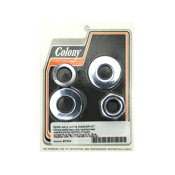COLONY MACHINE AXLE NUT & WASHER KIT RR