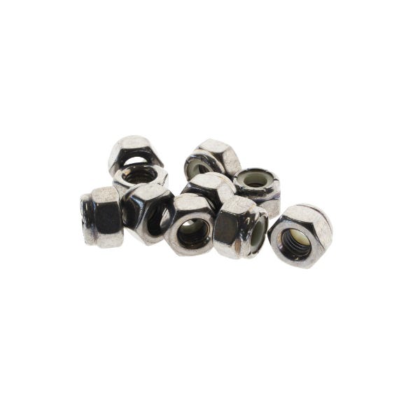 COLONY MACHINE NUT LOCK UNF 1/4-28 (PK10) CHR