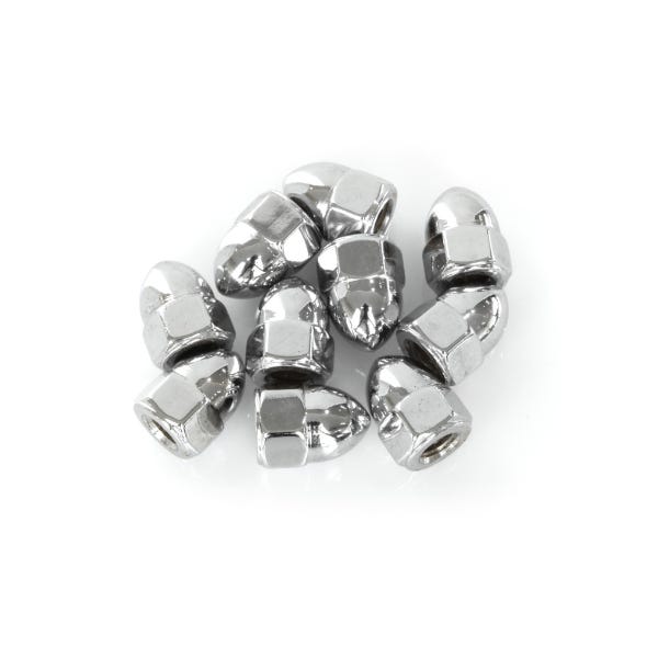 COLONY MACHINE NUT ACORN UNF 1/4-28 CHR (PK10)