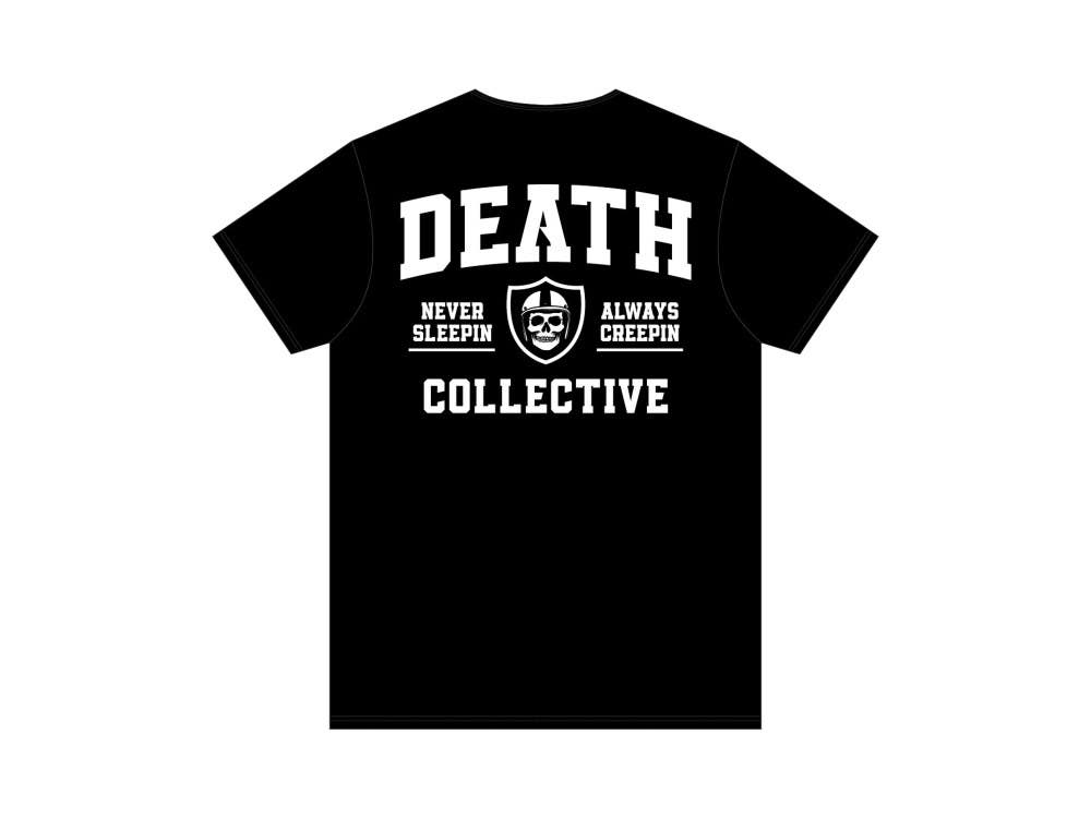 DEATH COLLECTIVE MENS COLLEGE T-SHIRT