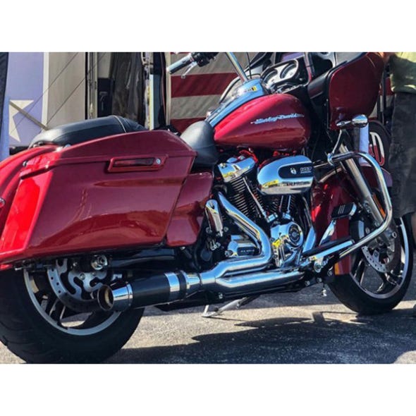 D&D EXHAUSTS EXHAUST; FLH17UP 2-INTO-1 EXHAUST BOBCAT