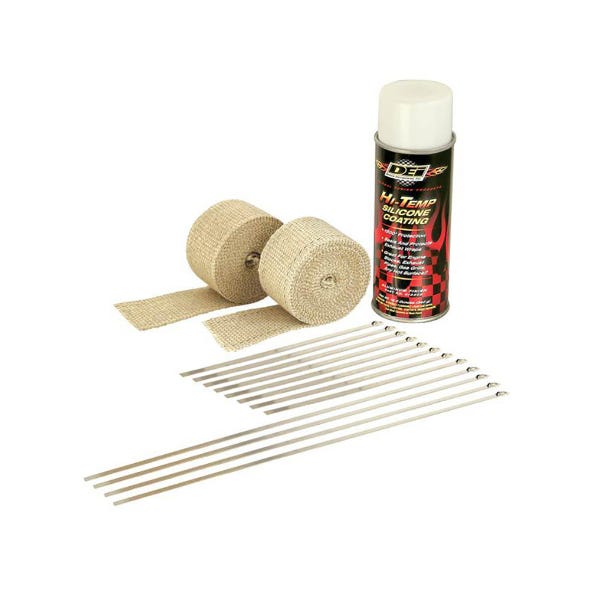 DESIGN ENGINEERING INC TAN HEAT WRAP KIT FOR FOOT ROLL WITH LOCKING TIES & SPRAY