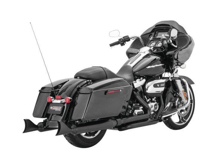 FREEDOM PERFORMANCE EXHAUST MUFFLERS FLH17UP SHARKTAIL BLK