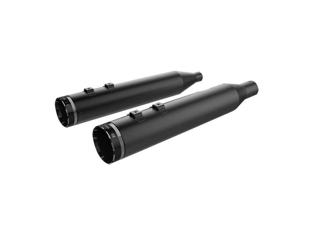 KHROME WERKS MUFFLERS FLH17UP 4.5 BLK W/BLK