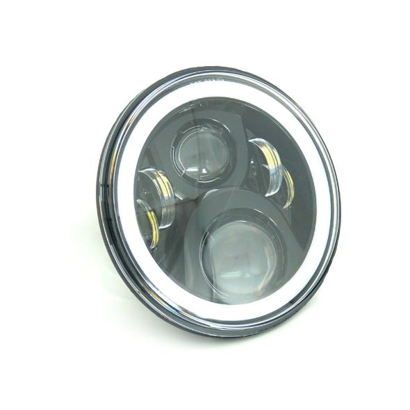 LETRIC LIGHTING CO H/LIGHT 7 W/FULL HALO LED BLK HD