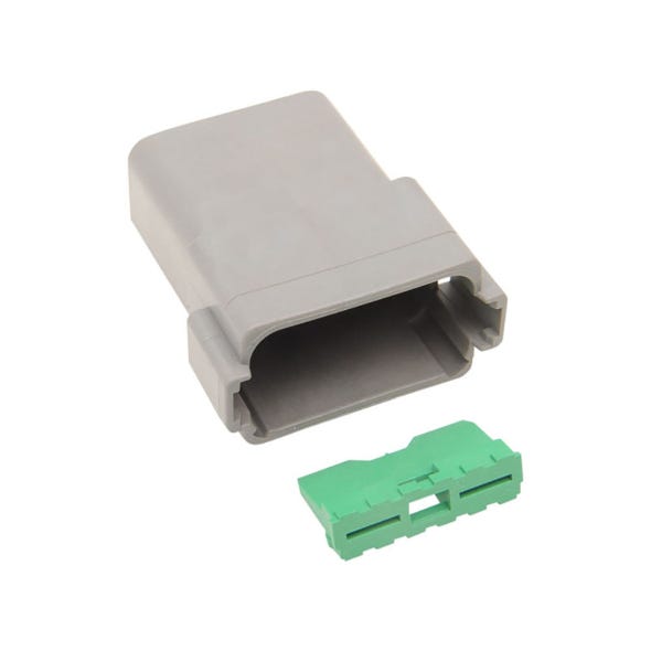 NAMZ CUSTOM CYCLE PRODUCTS DEUTSCH RECEPTACLE 12-WIRE GREY