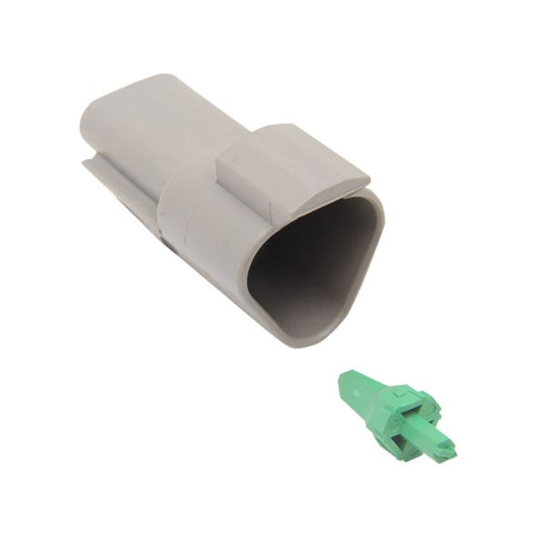 NAMZ CUSTOM CYCLE PRODUCTS DEUTSCH RECEPTACLE; 3-WIRE GREY