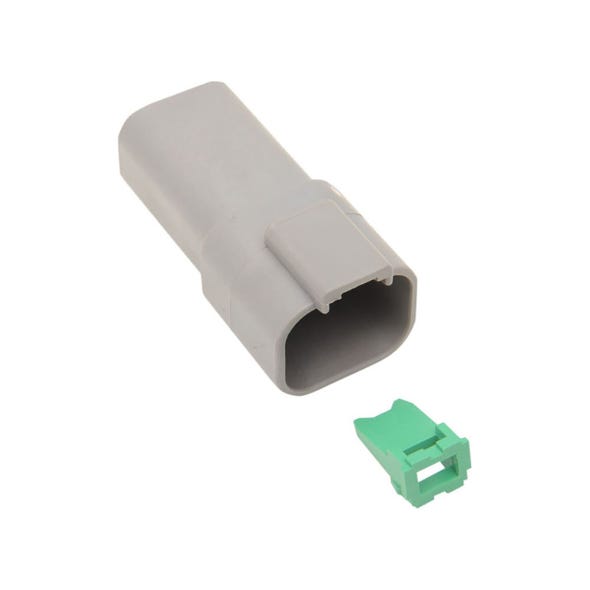 NAMZ CUSTOM CYCLE PRODUCTS DEUTSCH RECEPTACLE 4-WIRE GREY