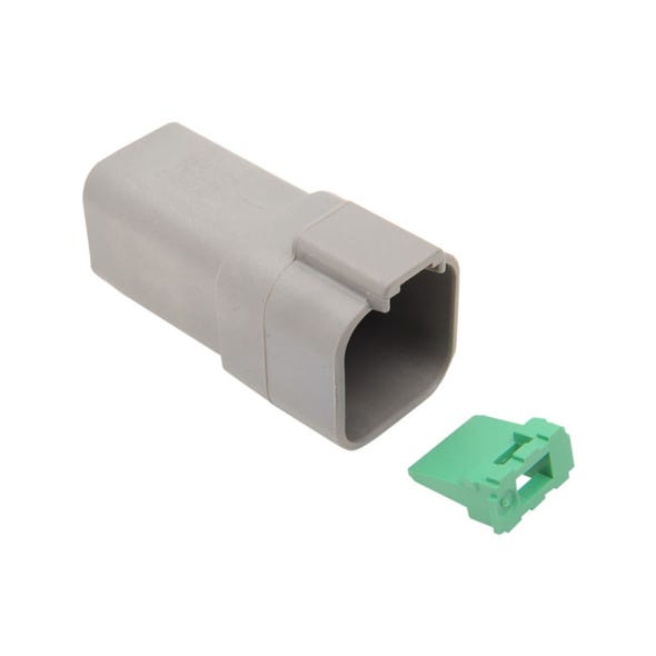 NAMZ CUSTOM CYCLE PRODUCTS DEUTSCH RECEPTACLE 6-WIRE GREY