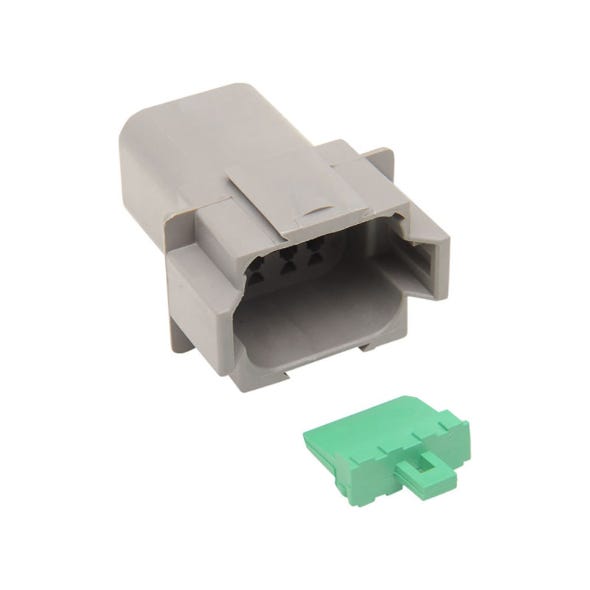 NAMZ CUSTOM CYCLE PRODUCTS DEUTSCH RECEPTACLE 8-WIRE GREY