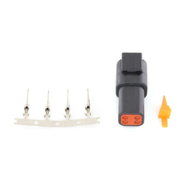 NAMZ CUSTOM CYCLE PRODUCTS DEUTSCH DTM 4-POSITION BLACK