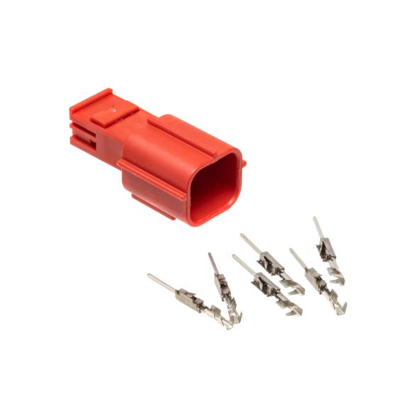 NAMZ CUSTOM CYCLE PRODUCTS 6-POSITION MALE (RED) CONNECTOR