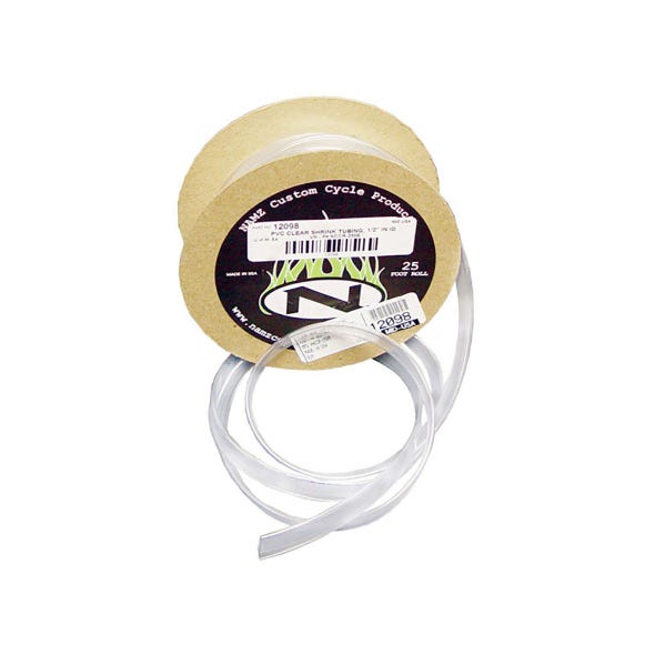 NAMZ CUSTOM CYCLE PRODUCTS HEAT SHRINK; 1/2 ID CLEAR 25FT