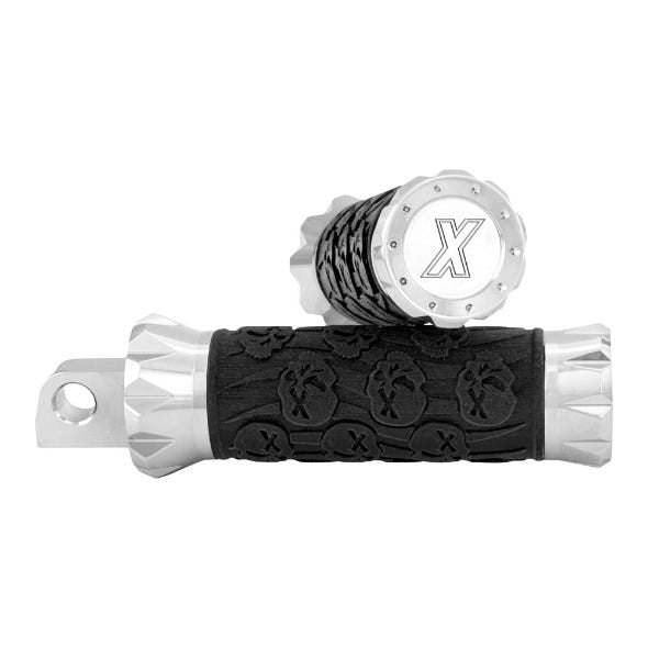 PERFORMANCE MACHINE FOOTPEGS; V-CUT RUBBER W/UNI MALE