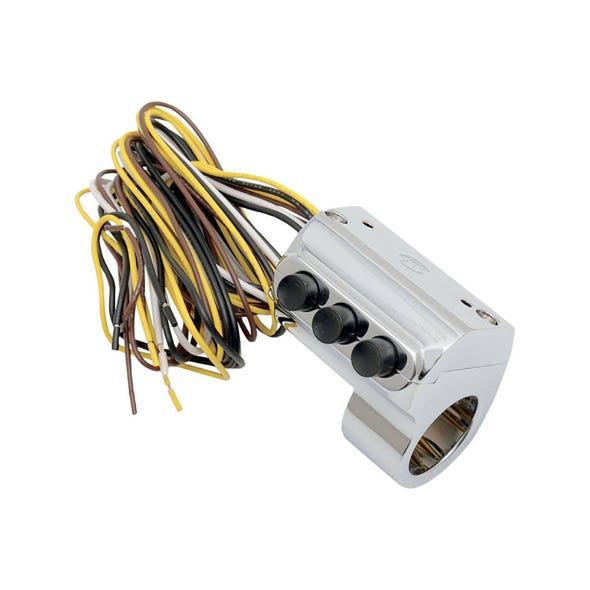 PERFORMANCE MACHINE SWITCH ASSY 3 BUTTON LH W/CABLE