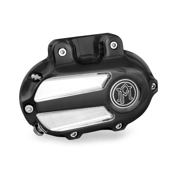 PERFORMANCE MACHINE SCALLOP CLUTCH COVER CONTRAST CUT PLATINUM.