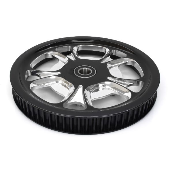 PERFORMANCE MACHINE 72 TOOTH X 1-3/8IN. WIDE GASSER & LUXE PULLEY CONTRAST CUT PLATINUM.