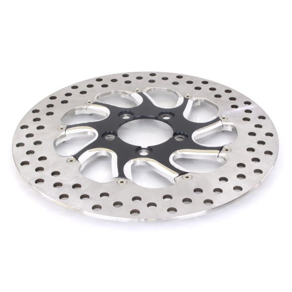 PERFORMANCE MACHINE 11.8IN. RIGHT HAND REAR TOUQUE DISC ROTOR CONTRAST CUT PLATINUM.