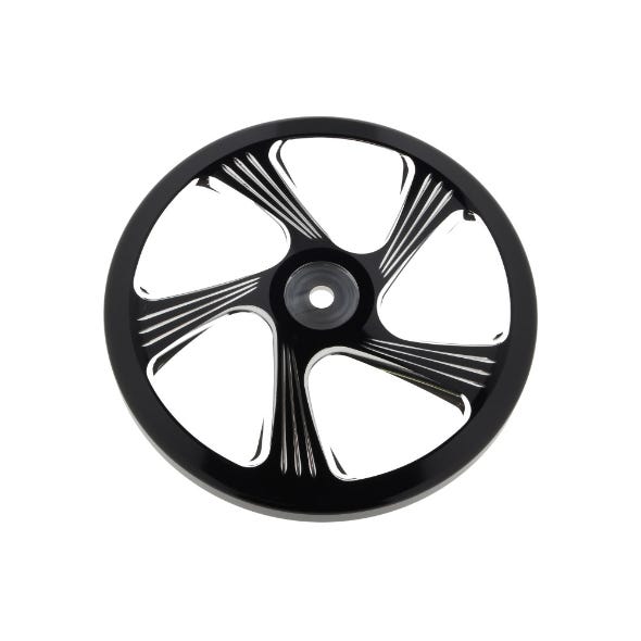 PERFORMANCE MACHINE ELEMENT AIR CLEANER FACEPLATE CONTRAST CUT PLATINUM.