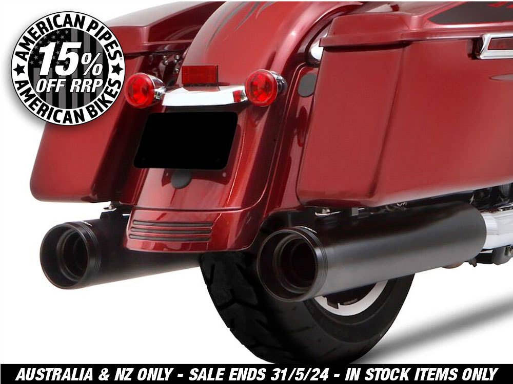 RINEHART RACING EXHAUSTS MUFFLERS FLH17UP 4.5 DBX BLK