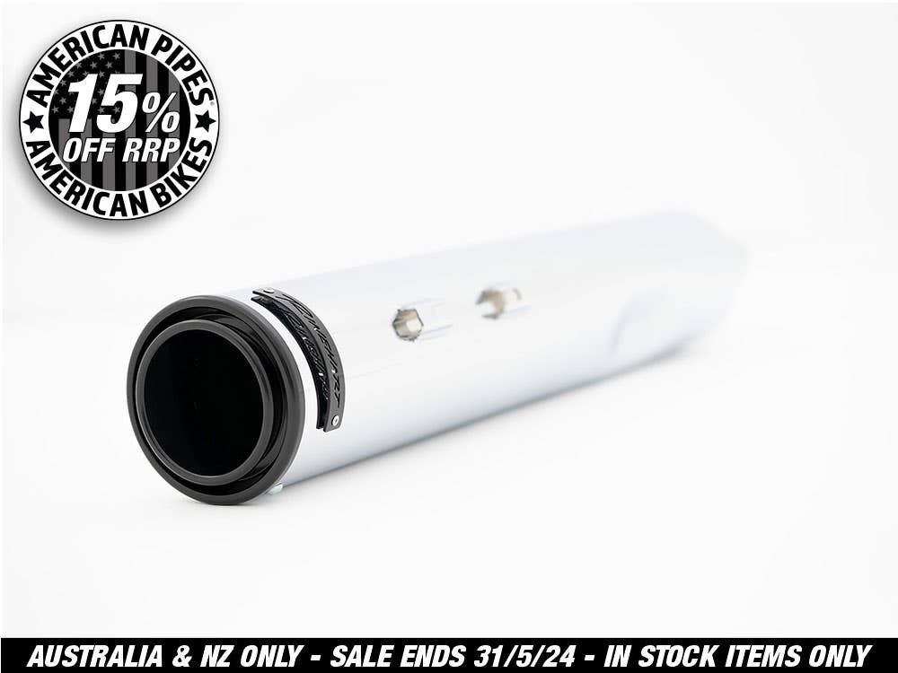 RINEHART RACING EXHAUSTS MUFFLERS FLH17UP 4.5 CHR W/BLK