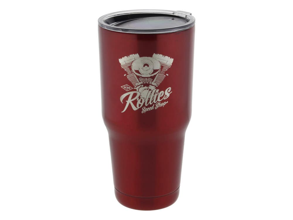ROLLIES SPEED SHOP BIG BORE TUMBLER RED 30OZ