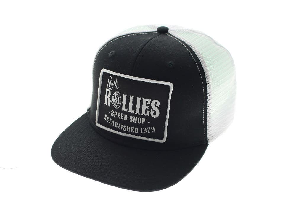 ROLLIES SPEED SHOP CAP ROLLIES HOT WHEELS BLK W/WHITE