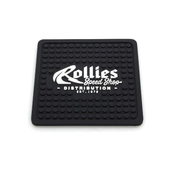 ROLLIES SPEED SHOP SQUARE COASTER; RSS LOGO