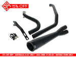 2-into-1 Cutback Exhaust - Black with Black End Cap. Fits Touring 2017up. - SP Concepts Exhaust