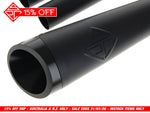 2-into-1 Cutback Exhaust - Black with Black End Cap. Fits Touring 2017up. - SP Concepts Exhaust
