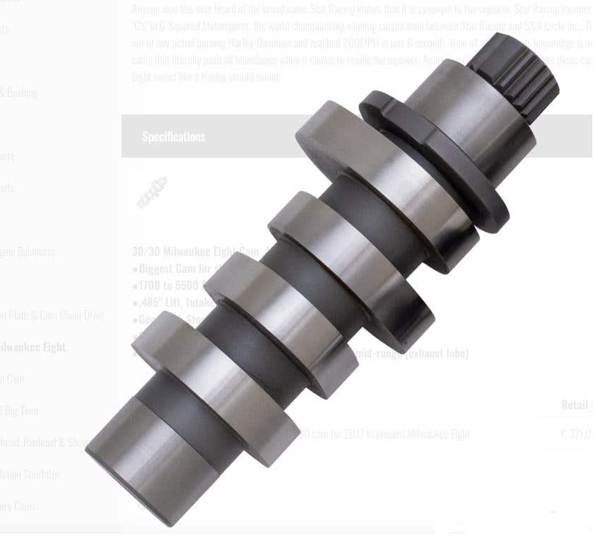 STAR RACING CAM KIT M817UP 485 CHAIN DRIVE