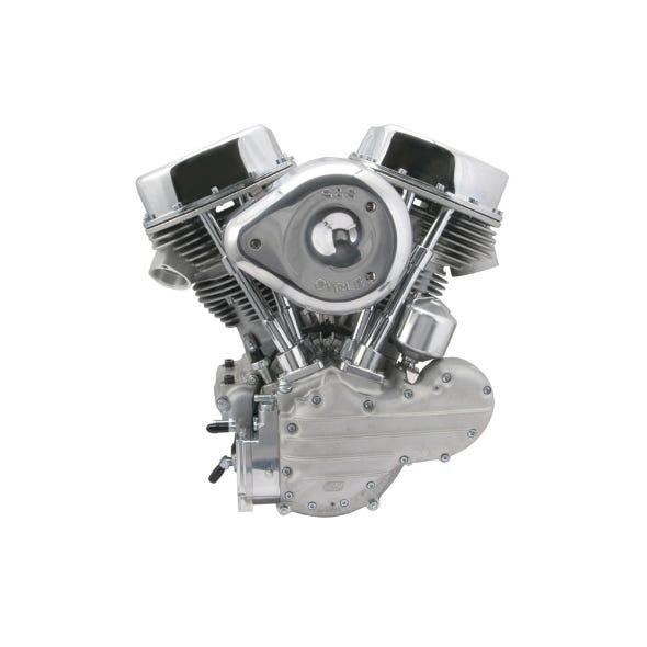S&S CYCLE PERFORMANCE 93CI ALTERNATOR / GENERATOR STYLE PANHEAD ENGINE - NATURAL.