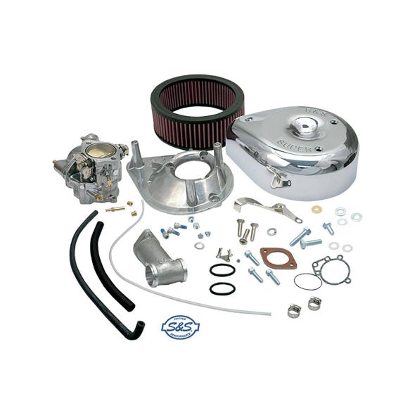 S&S CYCLE PERFORMANCE SUPER E CARBURETTOR KIT. FITS KNUCKLE & PAN HEAD 1941-1965.